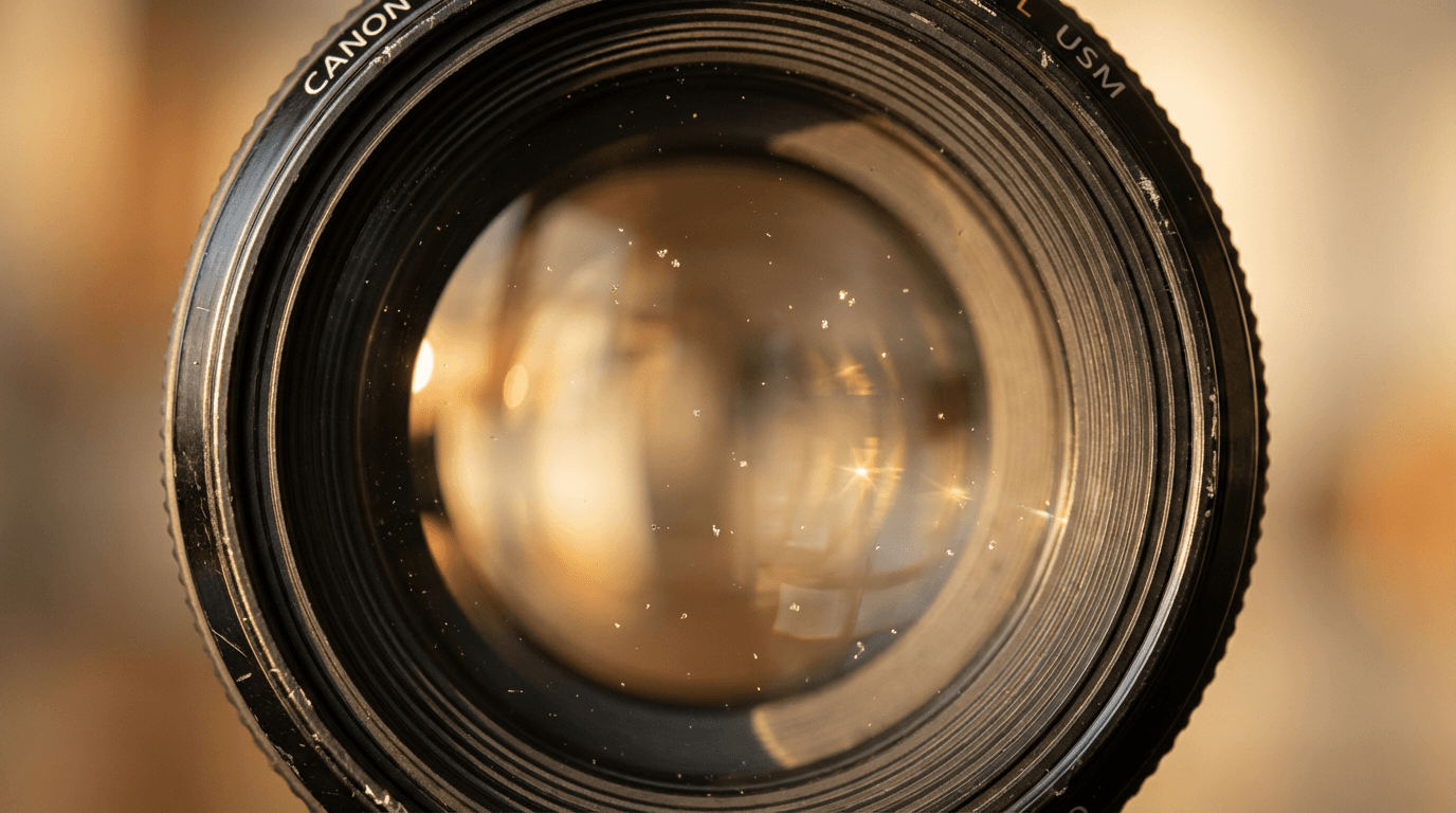 Professional photographer with camera in a modern studio with dramatic lighting
